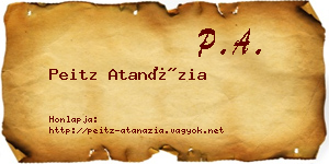 Peitz Atanázia névjegykártya